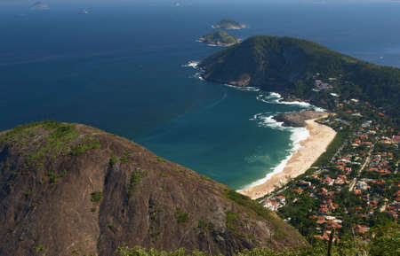 Itacoatiara beach view of the Mourao Mountain top