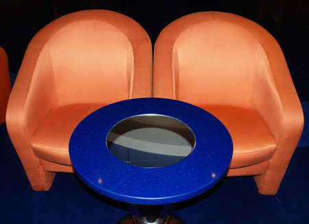 Luxurious table and couchの写真素材