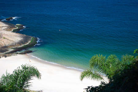 Crystalline desert beach in Niteroi, Rio de Janeiro, Brazilの写真素材
