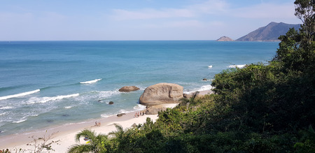 Tropical nudist beach in Rio de Janeiro, Brasil