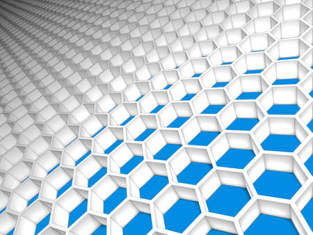 Abstract honeycomb hexagon light mesh gridの写真素材