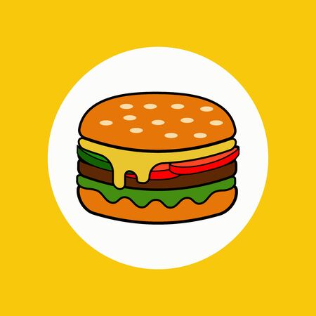 Burger iconのイラスト素材