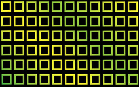 Vector illustration of an abstract background. Background of yellow green squaresのイラスト素材