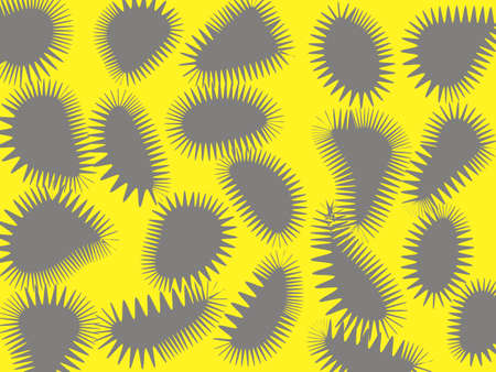 illustration of an abstract background. The background is yellow and gray. yellow shapes on a gray backgroundの写真素材
