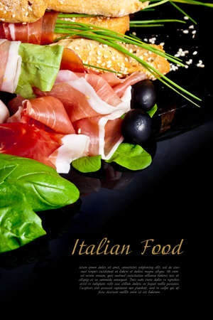 Grissini in blackの写真素材