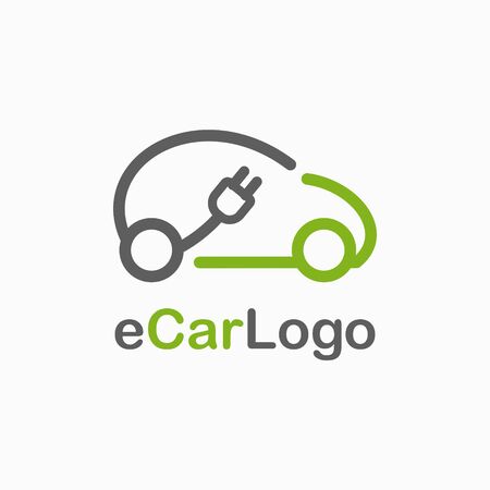 Electronic Car Logoのイラスト素材