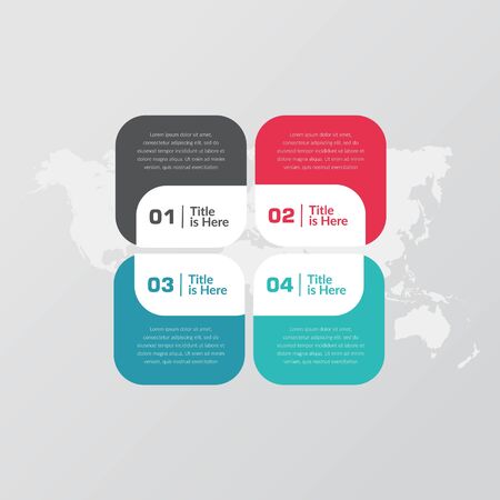 Flat Infographic Element Premium Vectorのイラスト素材