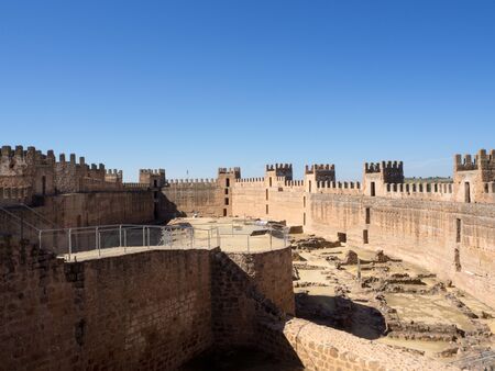 Interior view of a 12th century medieval castle in Andalusia, Spain
