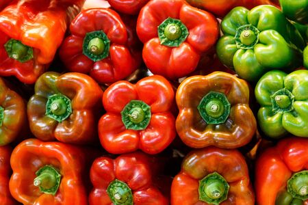 Placed with peppers in a market in Madridの写真素材