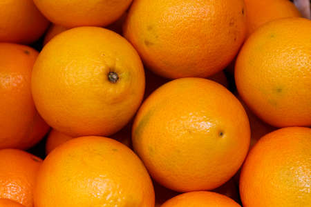 oranges in a market in Madridの写真素材