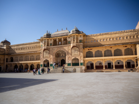 Jaipur, India, 20th September 2018. Visit to the Amber fort for an elephant rideのeditorial素材