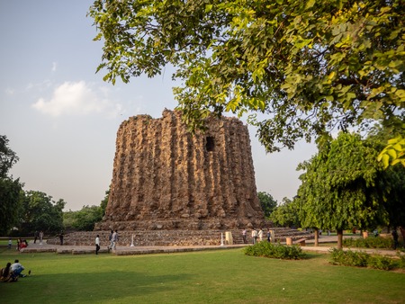 Jaipur, India, 18th to 22nd September 2018 Public park with great monument where tourists comeのeditorial素材