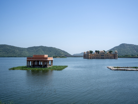 Jal Mahal is a building located in the middle of Man Sagar Lake in Jaipur, Rajasthan State.の写真素材