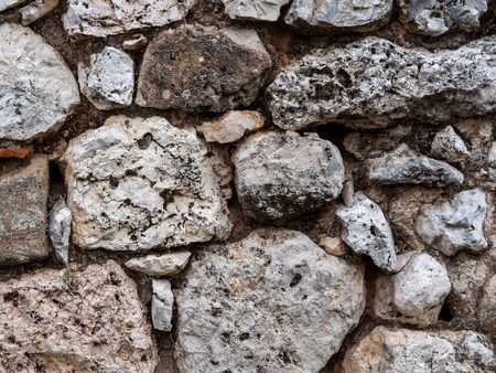 Photograph taken of the ground and evidencing stone rocks to get wallpapersの写真素材