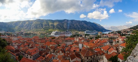 Stock photo of an aerial photo of a bay with an tied cruise. Peljesac, Croatia. Travel conceptのeditorial素材