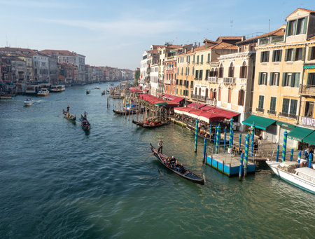 October 31, 2022 - Venice, Italy: View of the grand canal of venice. Tourism concept.の写真素材