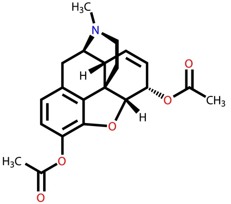 Heroin structural formulaのイラスト素材