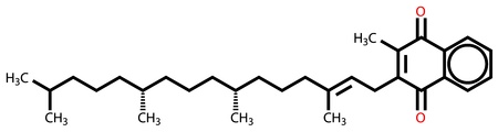 Vitamin K1 (phylloquinone) structural formulaのイラスト素材