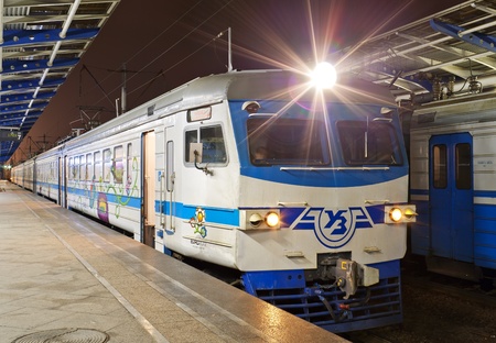 Kyiv city train painted for UEFA EURO 2012 football championship