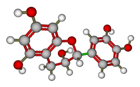 Epicatechin, a natural antioxidant found in plantsの写真素材