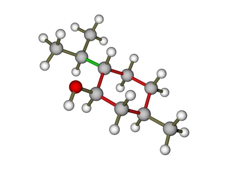 Menthol molecule 3D modelの写真素材