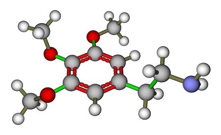 Psychedelic mescaline moleculeの写真素材