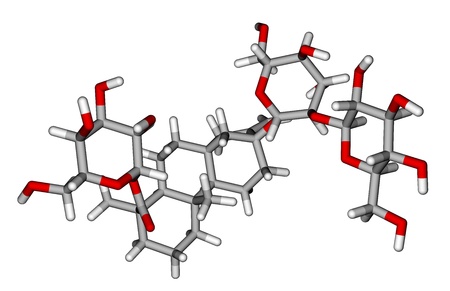Stevioside, extremly sweet compound found in the stevia plant.の写真素材