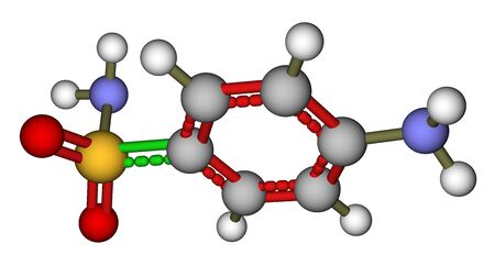 Antibiotic sulfanilamide molecular modelの写真素材