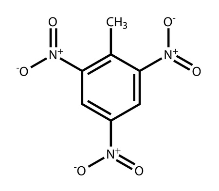 Structural formula of trinitrotoluene