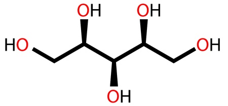 Structural formula of sweetener xylitolのイラスト素材
