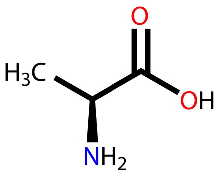 Amino acid alanine structural formulaのイラスト素材