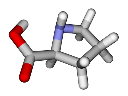 Amino acid proline molecular structureの写真素材