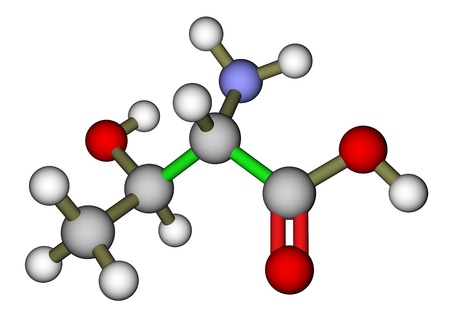 Essential amino acid threonine molecular structureの写真素材
