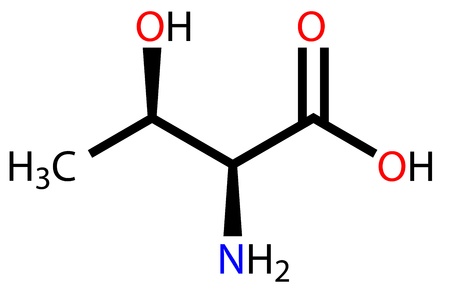 Essential amino acid threonine structural formulaのイラスト素材