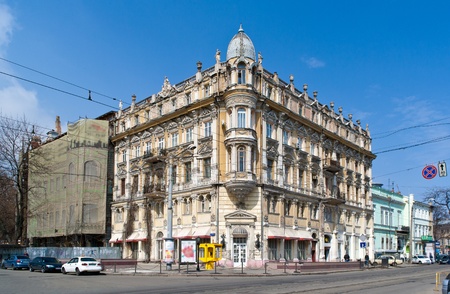 Historic building in Odessa, Ukraine. Built 1888の写真素材