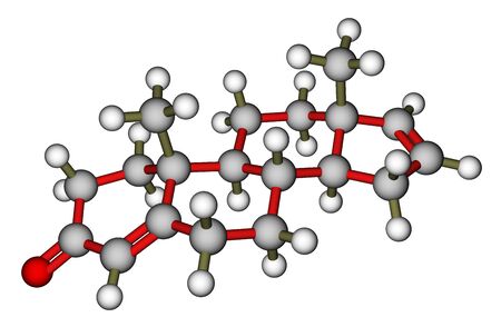 Androstadienone, a strong male-produced pheromone. Molecular structureの写真素材