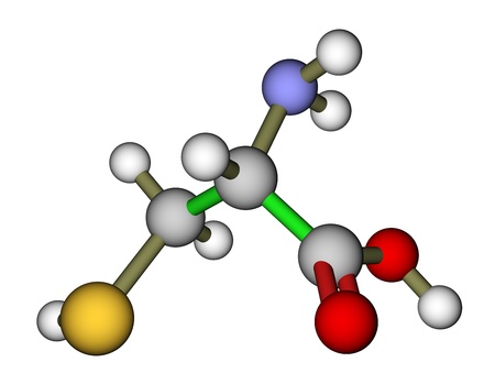 Amino acid cysteine molecular structureの写真素材
