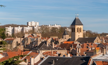 Outre-Seille district of Metz city - Lorraine, Franceの写真素材
