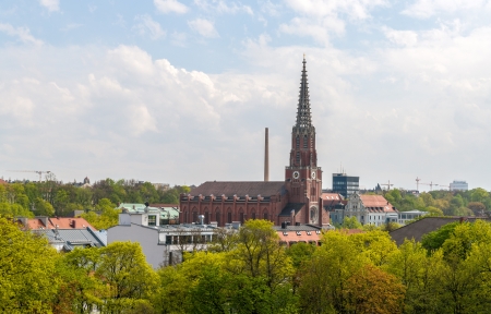 Mariahilfkirche, a church in Munich - Bavaria, Germanyの写真素材