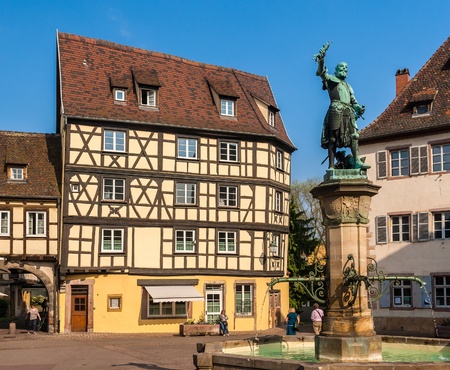 Schwendi Fountain in Colmar - Alsace, Franceのeditorial素材