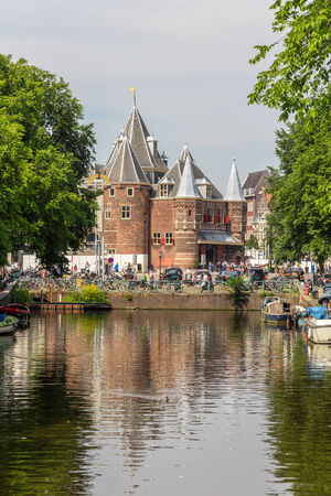 The Waag (weigh house) in Amsterdamの写真素材