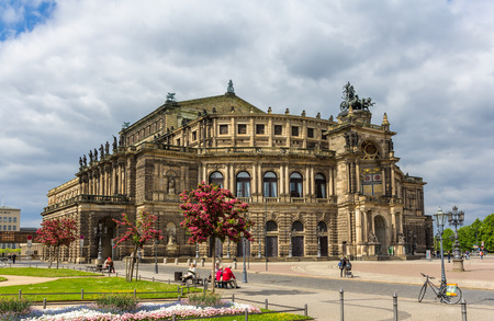 Semperoper, an opera house in Dresden, Saxonyのeditorial素材