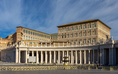 View of Apostolic Palace from Saint Peter's Square in Vaticanのeditorial素材