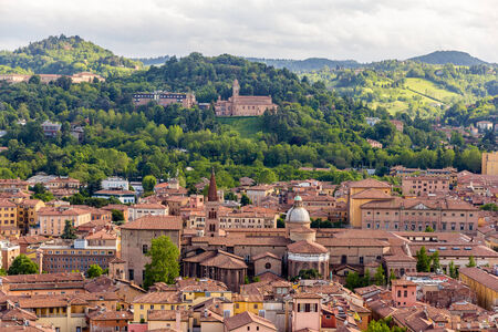 View of Basilica di San Domenico in Bologna, Italyの写真素材