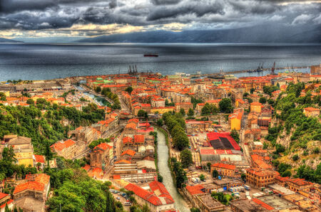 Aerial view of Rijeka, Croatiaの写真素材