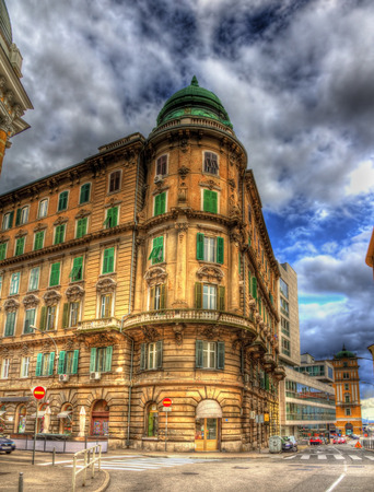 A building in Rijeka city center - Croatiaのeditorial素材