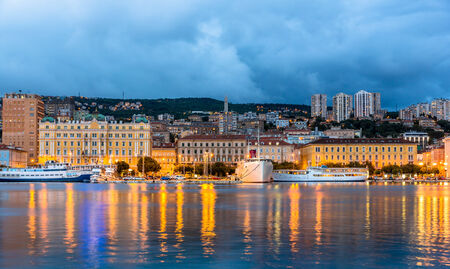 View of Rijeka city in Croatiaの写真素材