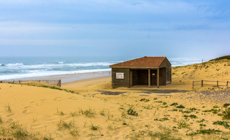 Dunes and beach in Seignosse - Franceのeditorial素材