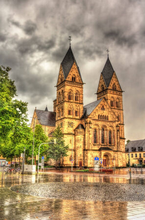 Herz-Jesu-Kirche, a church in Koblenz, Germanyの写真素材