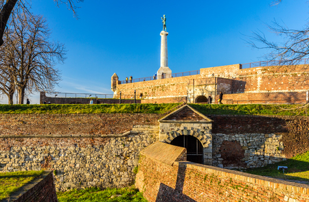 The Victor (Pobednik) Monument in the Belgrade Fortress - Serbiaのeditorial素材